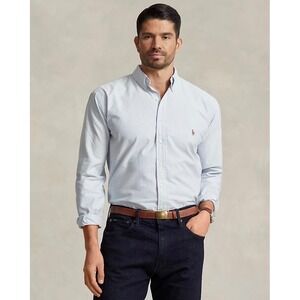 Ralph Lauren Classic Fit Oxford Shirt Mens 16.5 36/37 Blue Long Sleeve Button Up